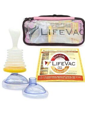 Pink Lifevac Travel Kit - Great Baby Shower Gift - AntiChoking Device BRAND